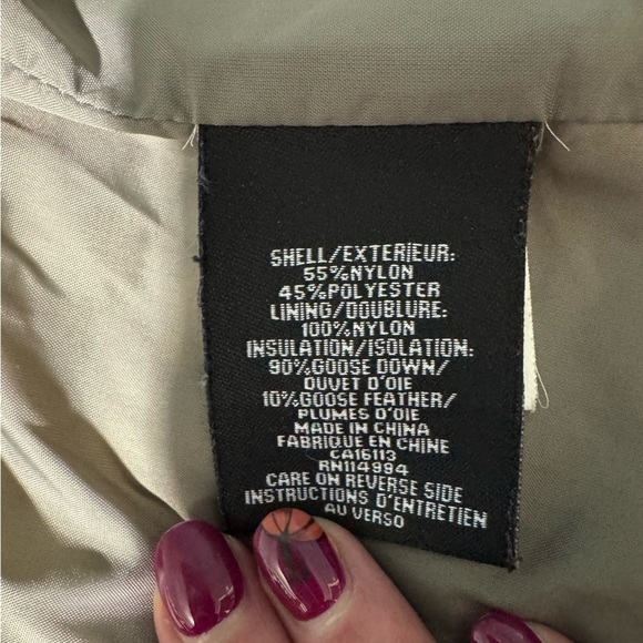 True Character 90% Goose Down 10% Goose Feather Vest Shiny Grey-Taupe Size Large - Picture 4 of 15